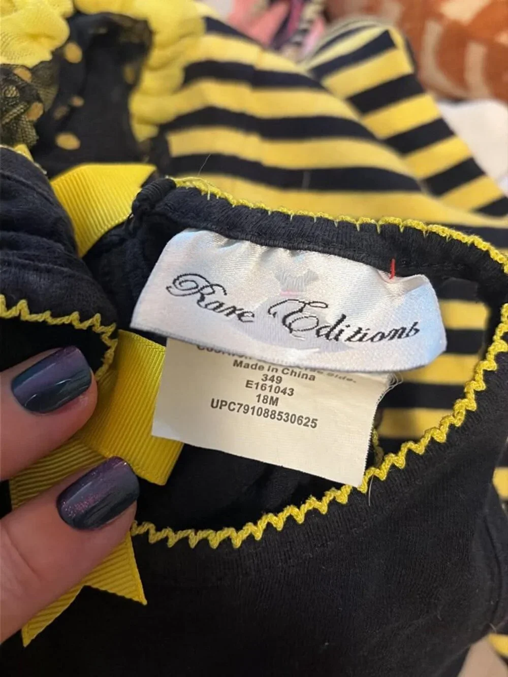 2-Piece Rare Editions Baby Girls Honey Bee Tutu Set